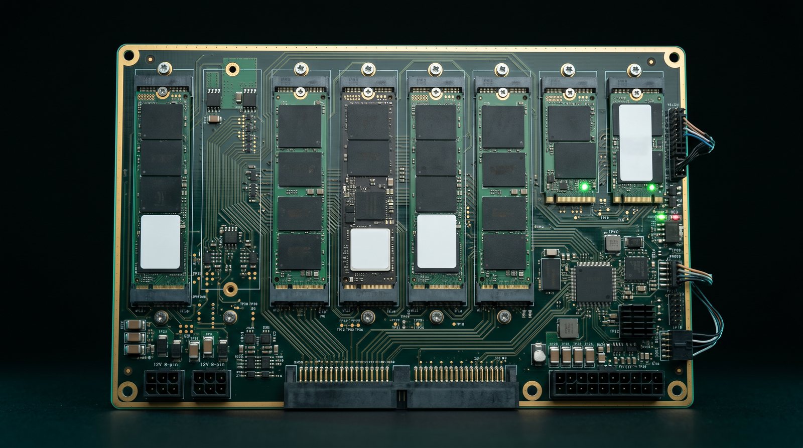 PCIe Gen4 NVMe SSD Validation Backplane — engineering capability demonstration