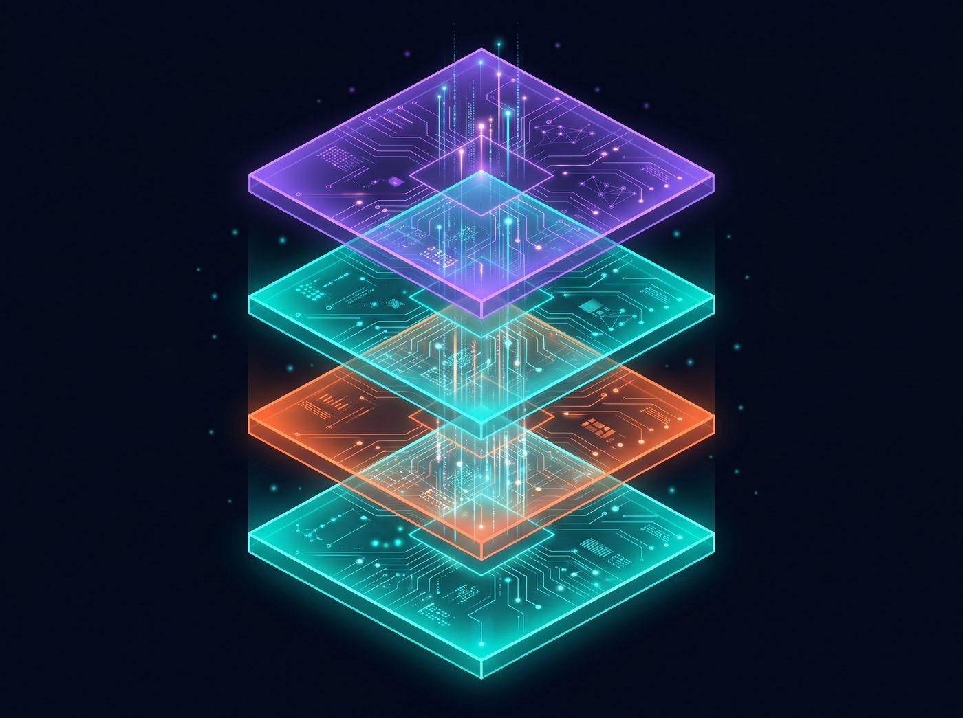Datafabrix four-layer platform stack visualization