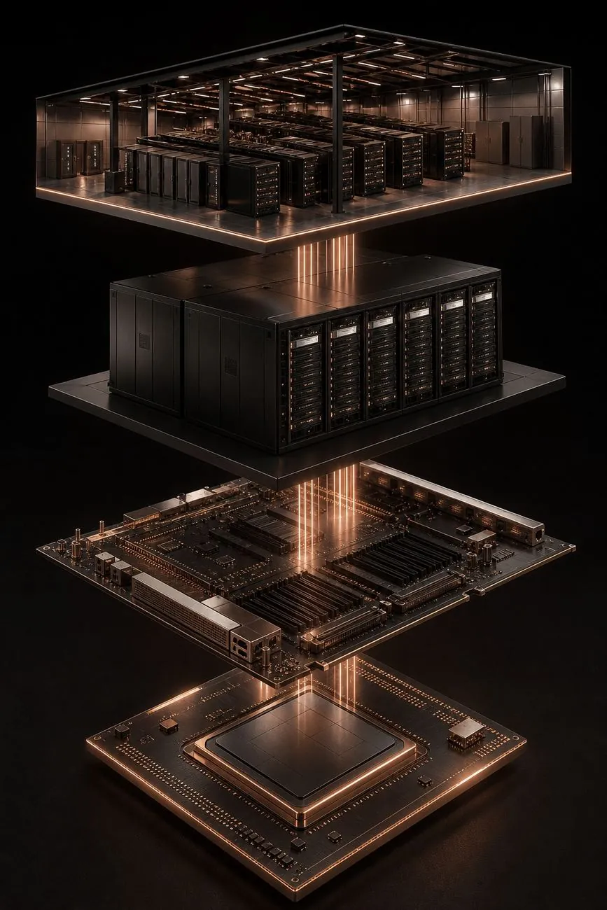 Datafabrix stack from chip to data center.