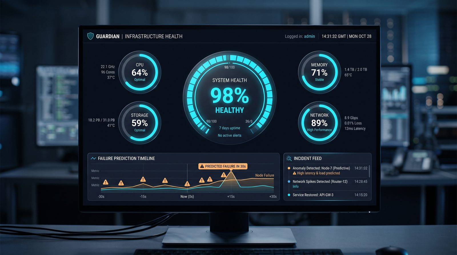 Event stream and alerting dashboard