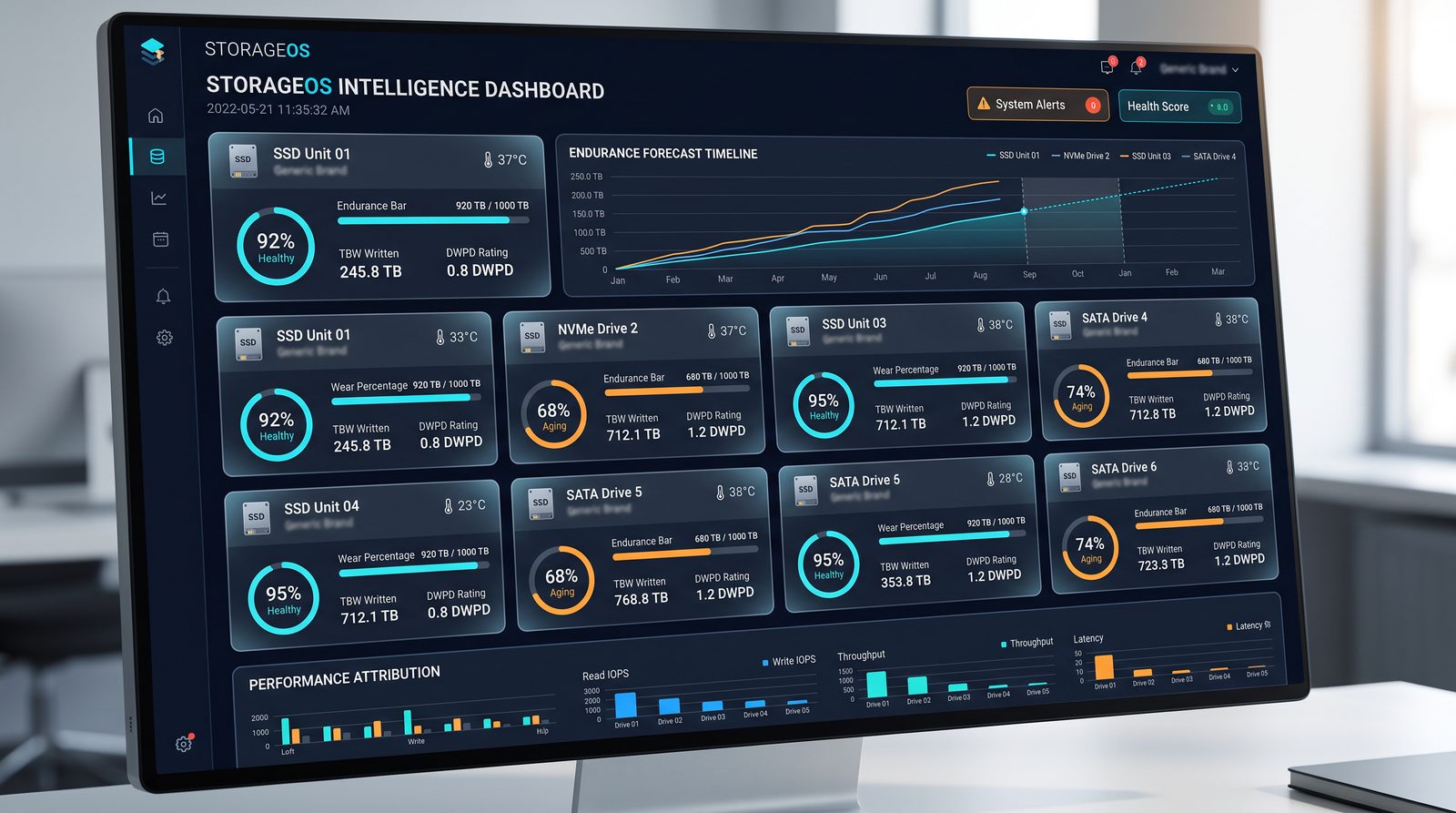 Datafabrix StorageOS dashboard