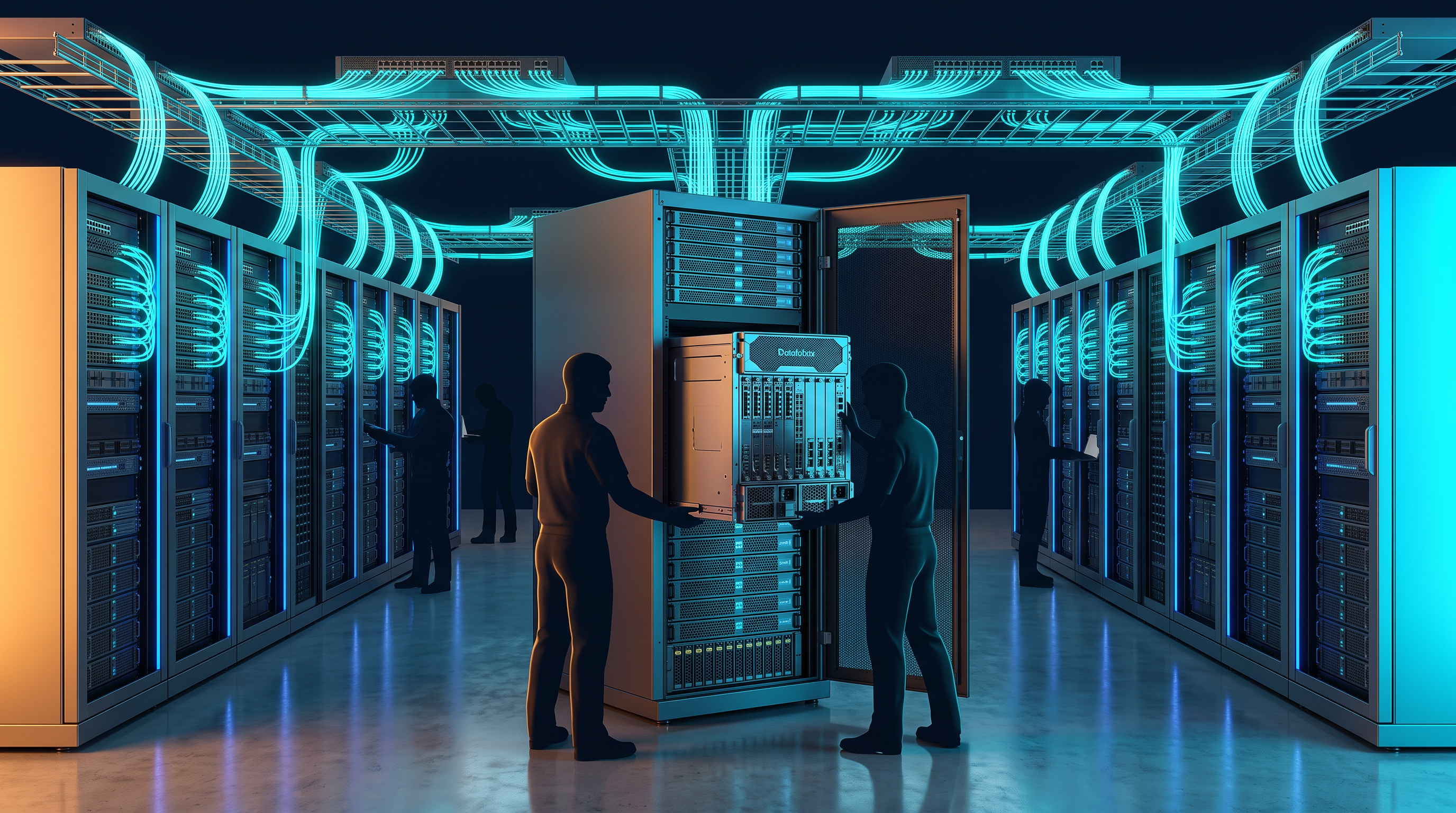 Xeon Server Card racked in a production datacenter row.